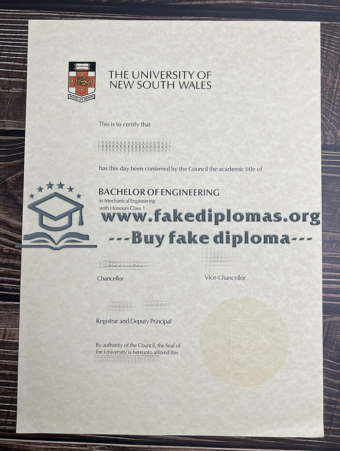 Buy University of New South Wales fake diploma, Fake UNSW degree.
