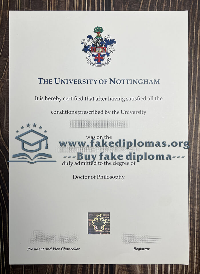 Buy University of Nottingham fake diploma, Fake University of Nottingham certificate.