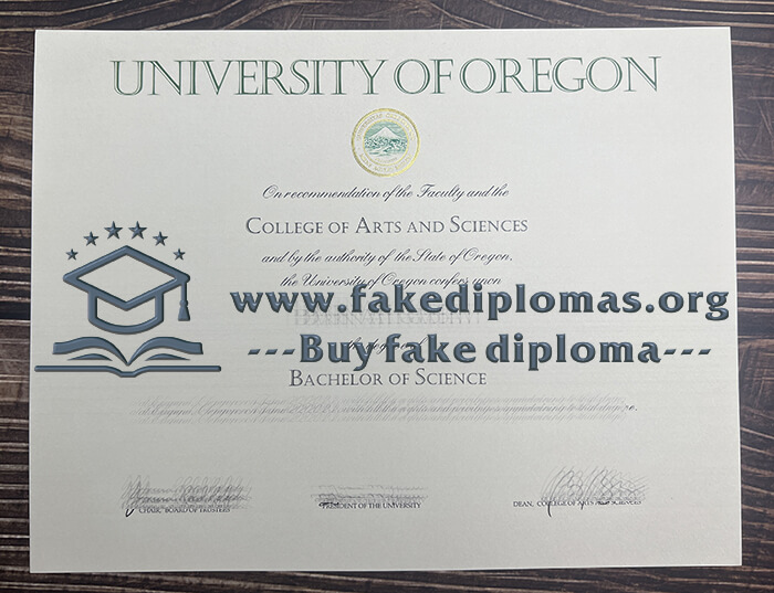 Buy University of Oregon fake diploma, Make UO certificate.