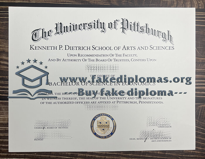Get University of Pittsburgh fake diploma, Make University of Pittsburgh certificate.