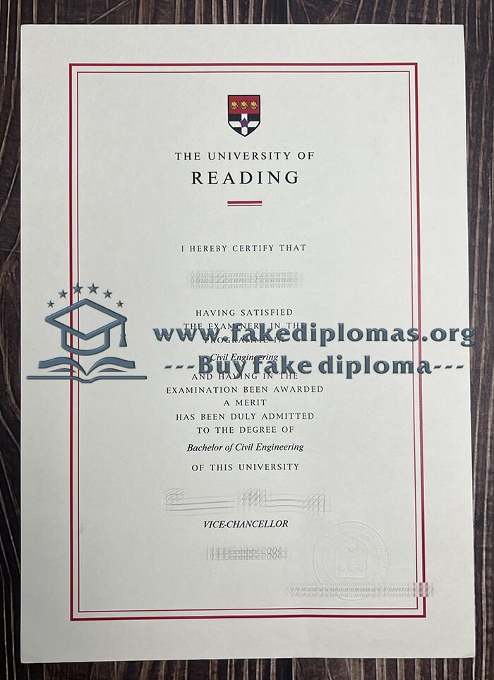 Buy University of Reading fake diploma, Fake University of Reading degree.