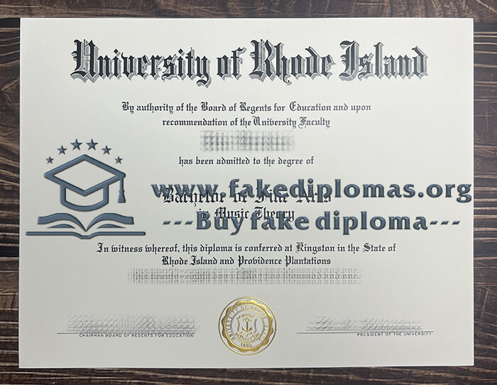 Buy University of Rhode Island fake diploma, Fake URI certificate.