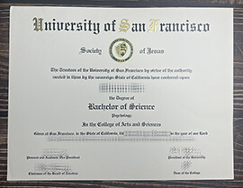 Purchase University of San Francisco fake diploma online.
