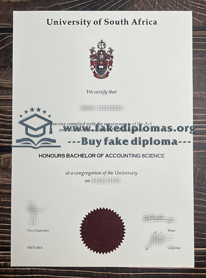 Buy University of South Africa fake diploma, Fake UNISA degree.