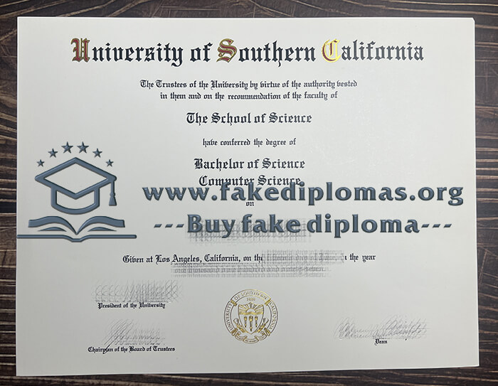 Buy University of Southern California fake diploma, Fake USC certificate.
