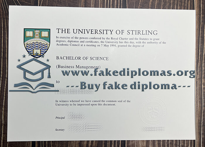 Buy University of Stirling fake diploma, Fake University of Stirling degree online.