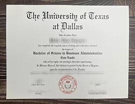 Get University of Texas at Dallas fake diploma.