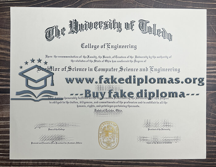 Buy University of Toledo fake diploma, Fake UT certificate online.