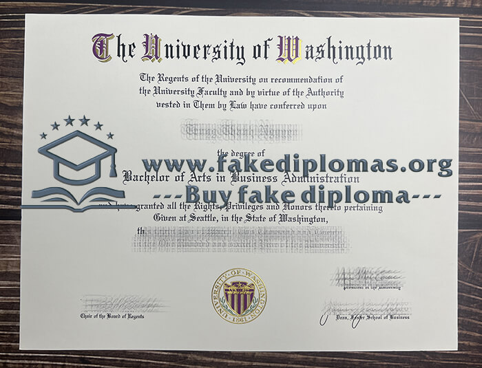 Buy University of Washington fake certificate, Make UW diploma.
