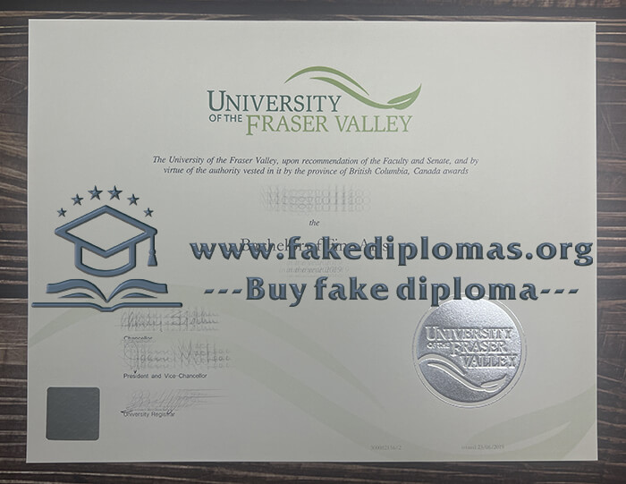 Buy University of the Fraser Valley fake diploma, Fake UFV certificate.