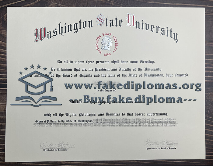 Buy Washington State University fake diploma, Fake WSU certificate, Buy fake diploma in USA.