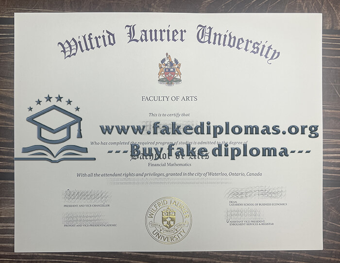Buy Wilfrid Laurier University fake diploma, Fake WLU degree.