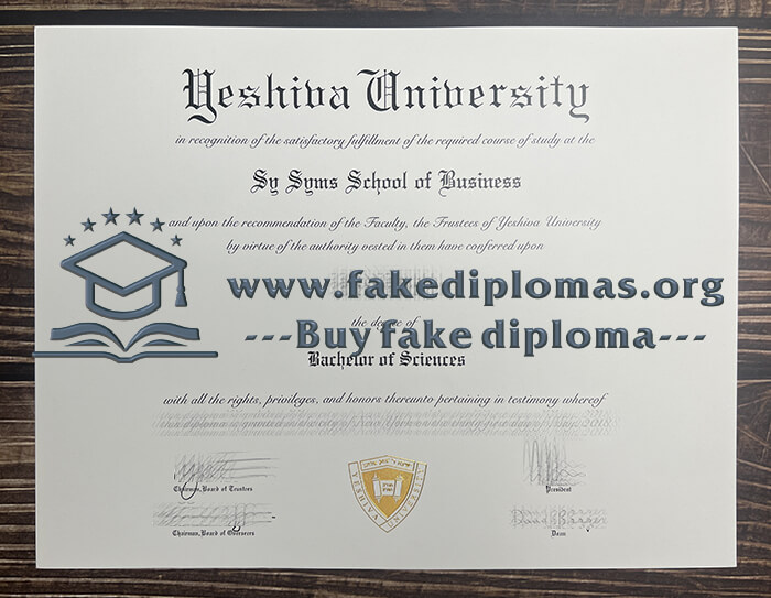 Buy Yeshiva University fake diploma, Make Yeshiva University certificate.