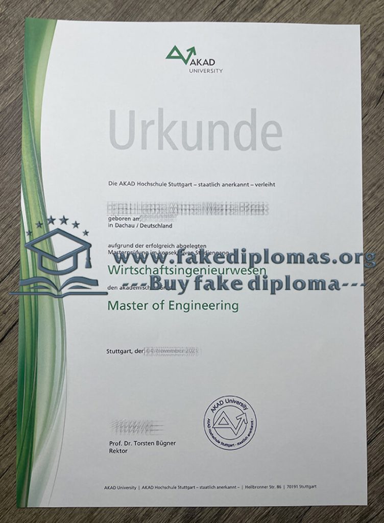 Buy AKAD University fake diploma, Fake AKAD University certificate.