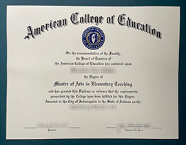 Order American College of Education fake diploma online.