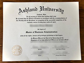 Order Ashland University fake diploma online.