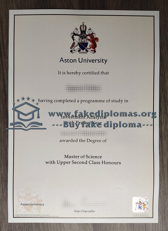Buy Aston University fake diploma, Fake Aston University degree.