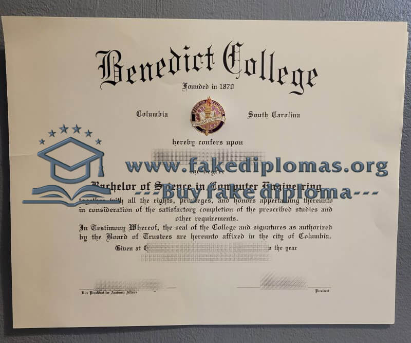 Buy Benedict College fake diploma, Make Benedict College certificate.