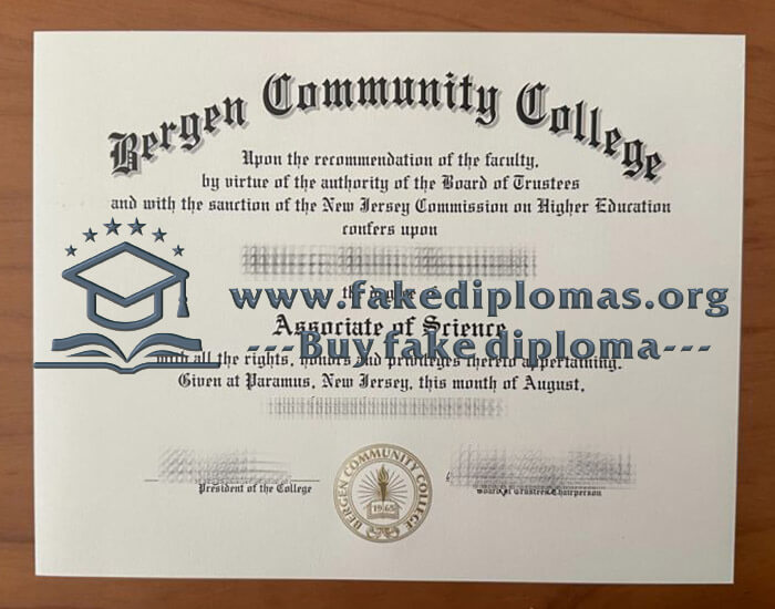 Buy Bergen Community College fake diploma, Make Bergen Community College degree.