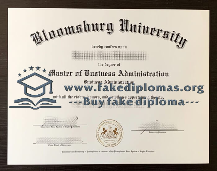 Buy Bloomsburg University fake diploma, Fake BU degree certificate.