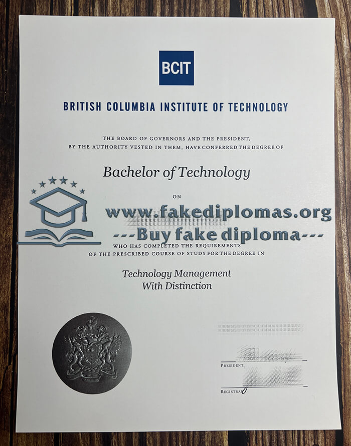 Buy British Columbia Institute of Technology fake diploma, Fake BCIT degree.