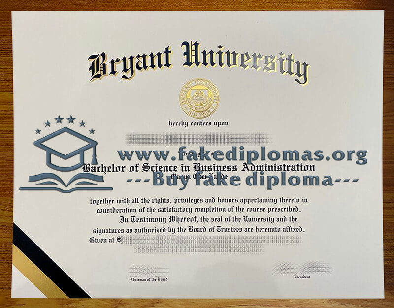 Buy Bryant University fake diploma, Fake Bryant University certificate.