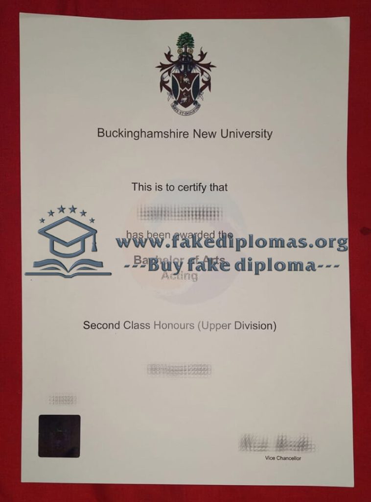 Buy Buckinghamshire New University fake diploma, Make BNU degree.