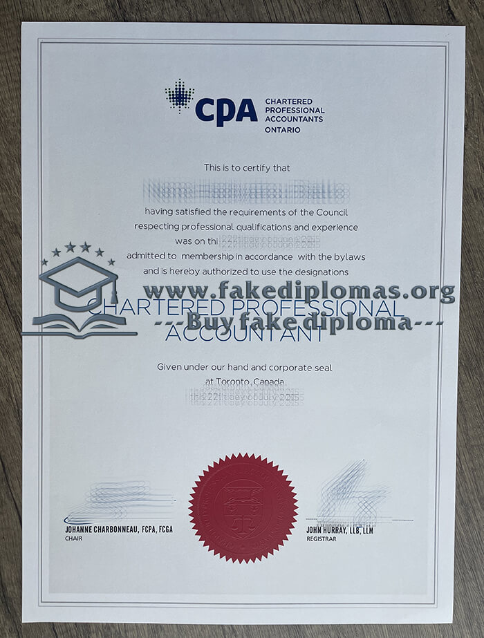 Buy CPA ontario fake diploma, Fake CPA ontario certificate.