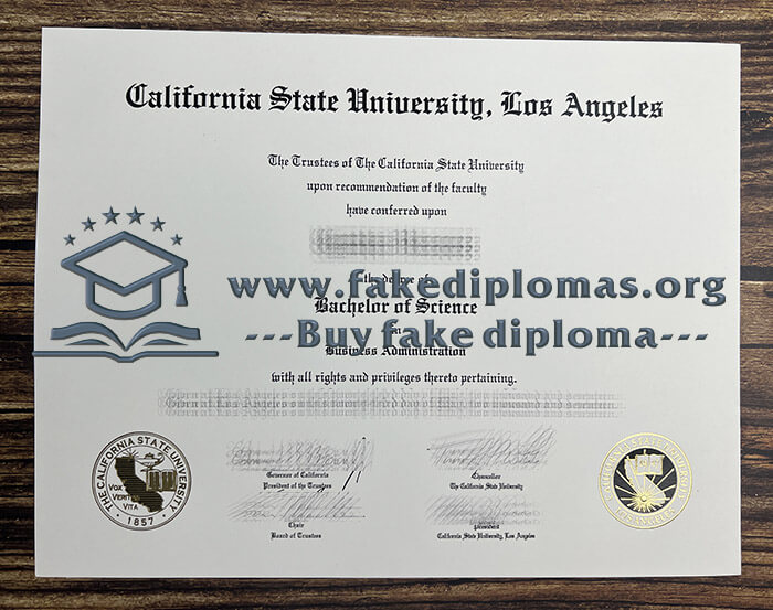 Buy California State University, Los Angeles fake diploma, Make Cal State LA degree.