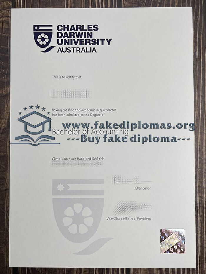 Buy Charles Darwin University fake diploma, Make CDU degree.