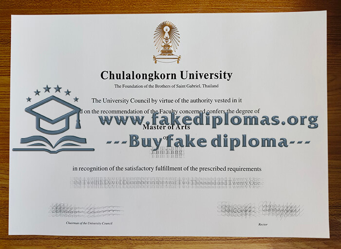 Buy Chulalongkorn University fake diploma, Fake CU degree.