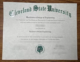 Get Cleveland State University fake diploma, Fake CSU degree.