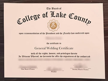 Obtain College of Lake County fake diploma online.