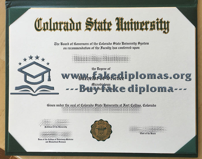 Buy Colorado State University fake diploma, Fake CSU degree.