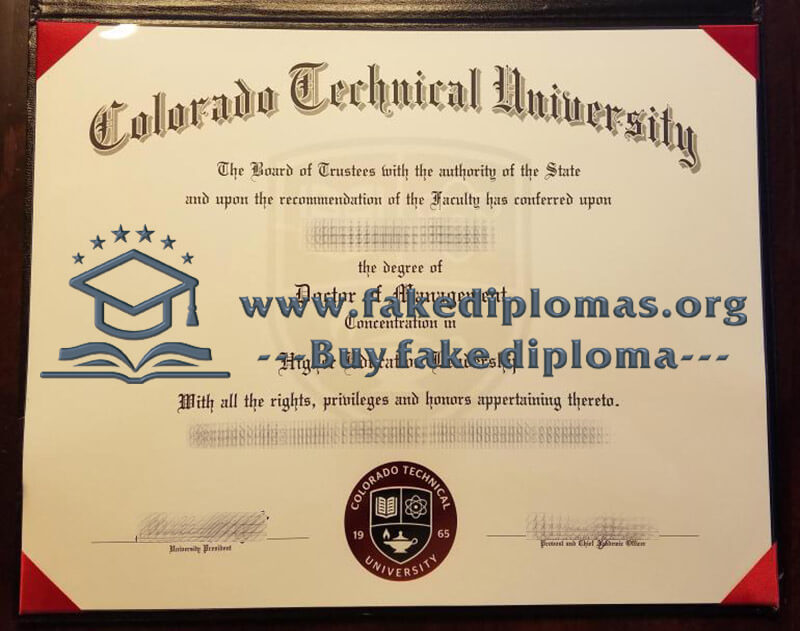 Buy Colorado Technical University fake diploma, Fake CTU degree.