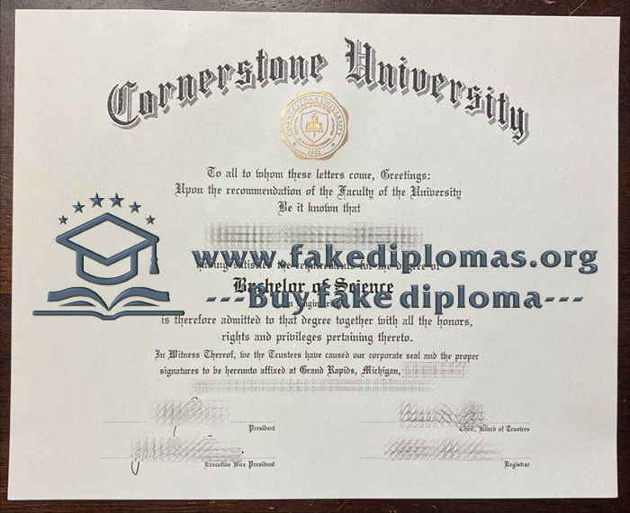 Buy Cornerstone University fake diploma, Fake Cornerstone University certificate.