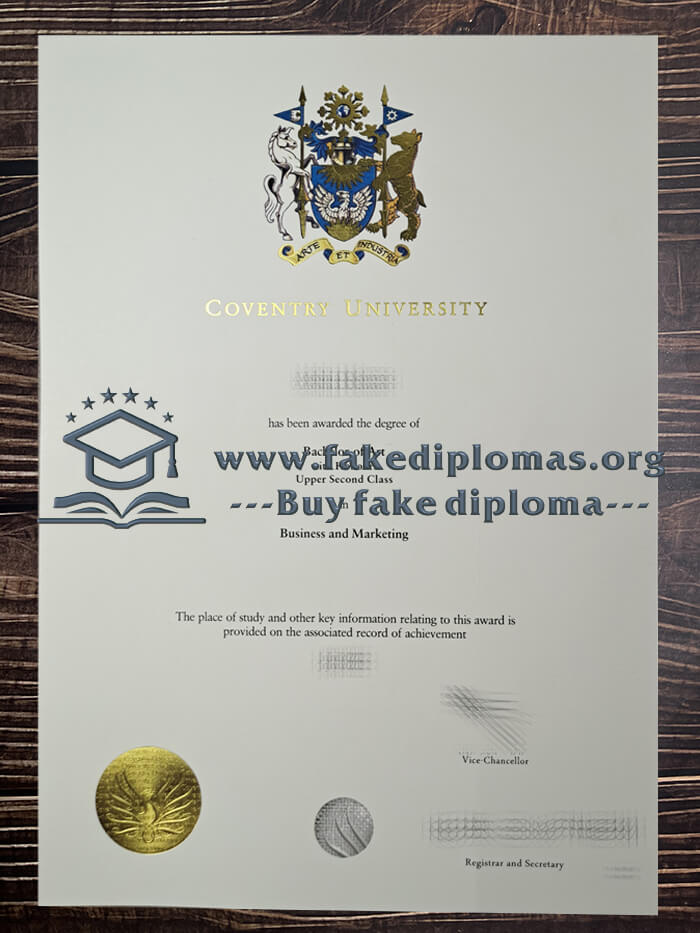 Buy Coventry University fake diploma, Fake Coventry University degree.