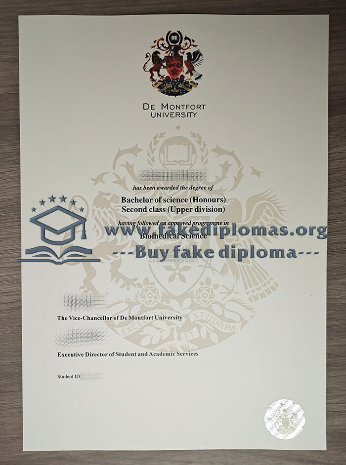 Buy De Montfort University fake diploma, Fake DMU degree.