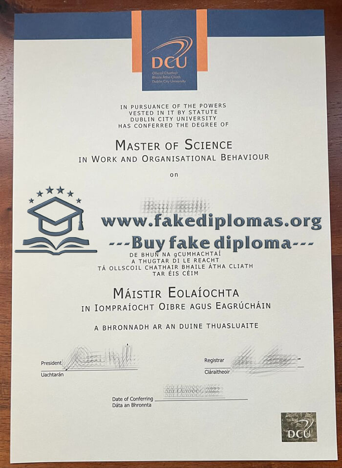 Buy Dublin City University fake diploma, Fake DCU degree online.