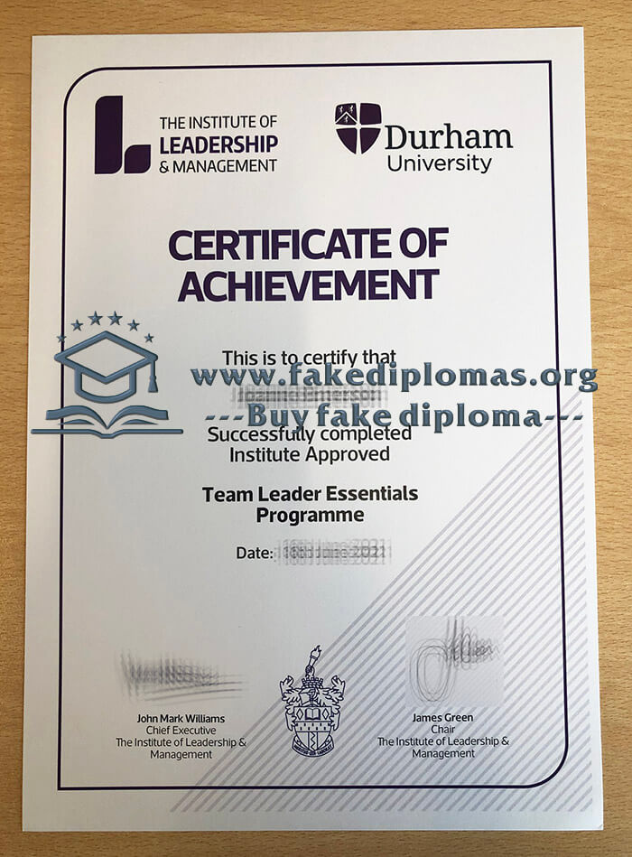 Buy Durham University fake diploma, Fake Durham University certificate.