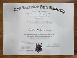 Obtain East Tennessee State University fake diploma online.