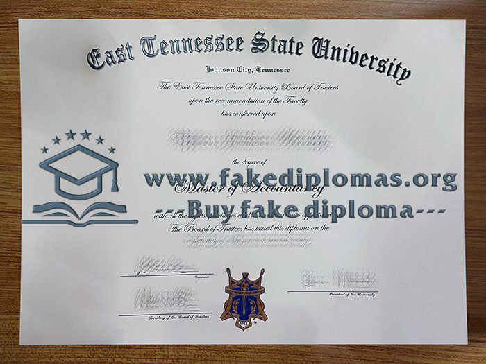 Buy East Tennessee State University fake diploma, Fake ETSU degree.