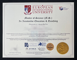 Obtain European International University fake diploma.