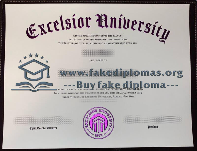 Buy Excelsior University fake diploma, Fake Excelsior University certificate.