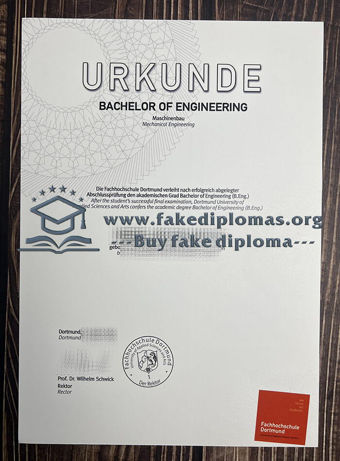 Buy Fachhochschule Dortmund fake diploma, Fake Fachhochschule Dortmund degree.