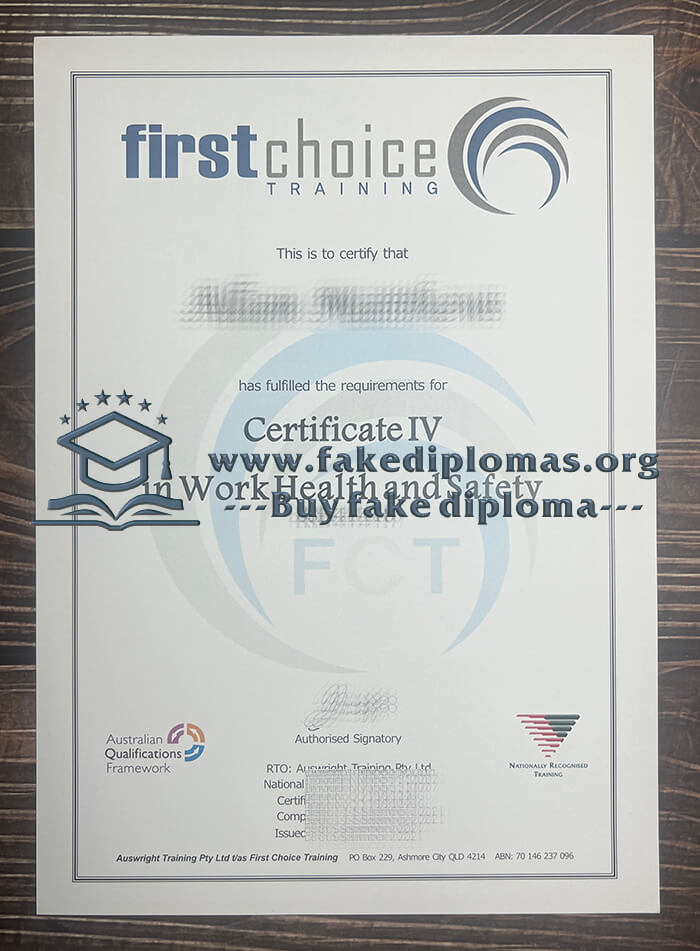 Buy Firstchoice Training fake diploma, Fake Firstchoice Training degree.