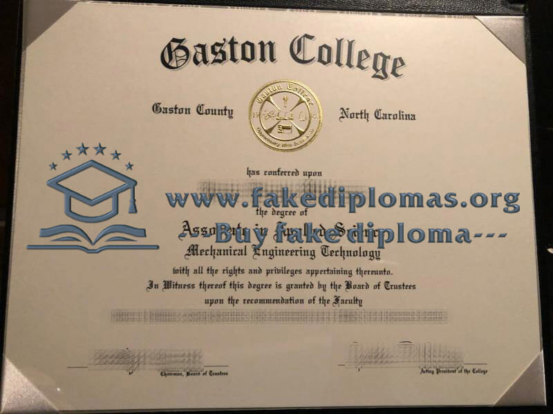 Buy Gaston College fake diploma, Fake Gaston College degree.