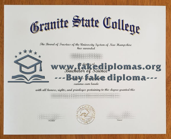 Buy Granite State College fake diploma, Fake Granite State College degree.