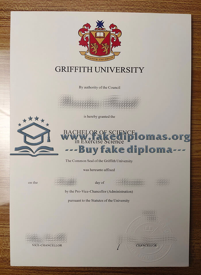 Buy Griffith University fake diploma, Fake Griffith University certificate.