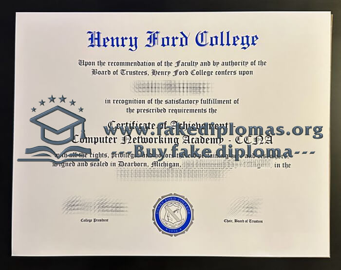 Buy Henry Ford College fake diploma, Fake HFC degree.